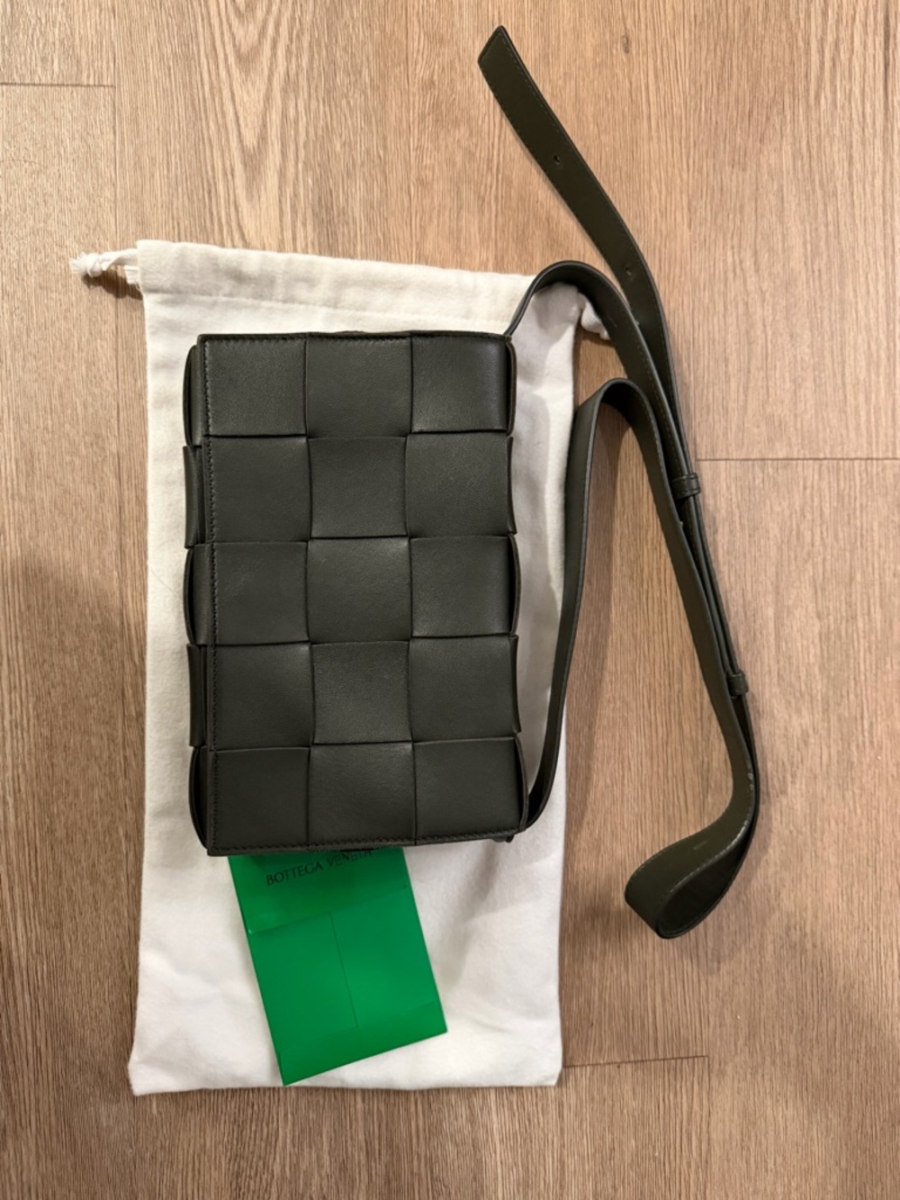 Bottega Veneta Intrecciato Crossbody Bag - Dark Green